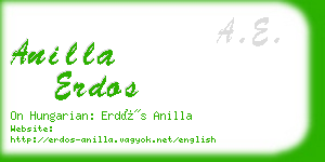 anilla erdos business card